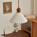 GobekUsa Ceramic Wood LED Pendant Lamp for Home Decor, Hanging Light Fixture