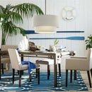 GobekUsa Double Linen Fabric Pendant Light Drum Lamp - Scandinavian Style Dining Room Bedroom Restaurant
