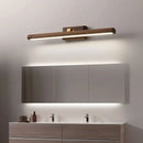 GobekUsa Black Walnut Mirror Lamp Wall Light with Led, Scandinavian Design