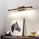 GobekUsa Black Walnut Mirror Lamp Wall Light with Led, Scandinavian Design