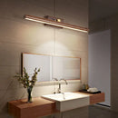 GobekUsa Black Walnut Mirror Lamp Wall Light with Led, Scandinavian Design
