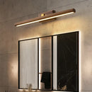GobekUsa Black Walnut Mirror Lamp Wall Light with Led, Scandinavian Design