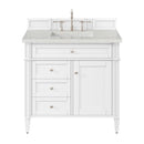 James Martin Brittany 36" Single Bathroom Vanity, Bright White
