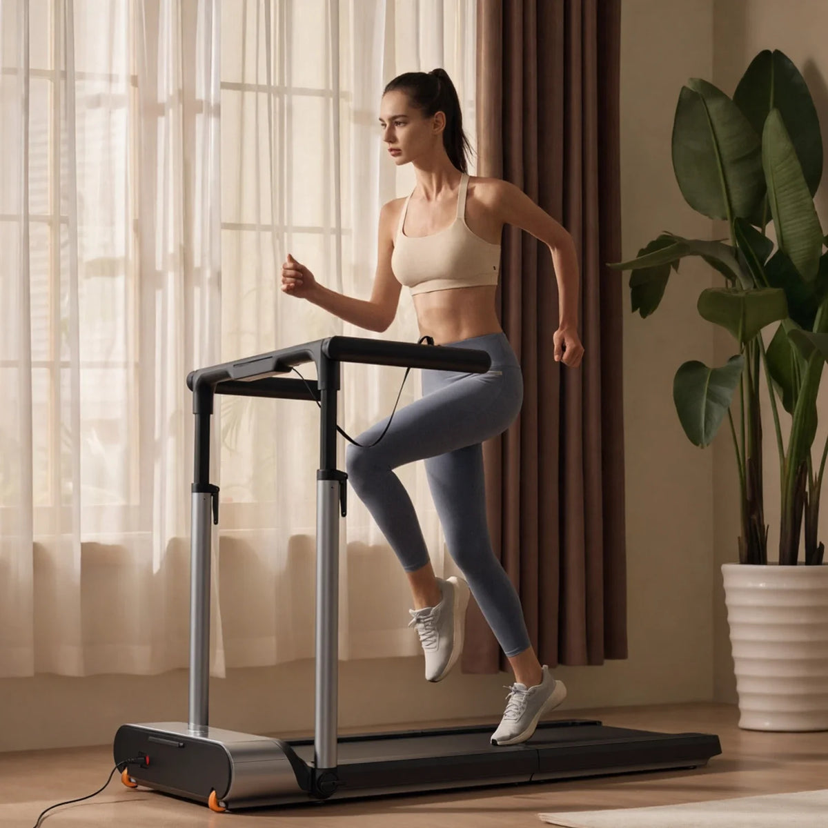 WalkingPad MX3 Folding Treadmill With Handrail, installed in a room