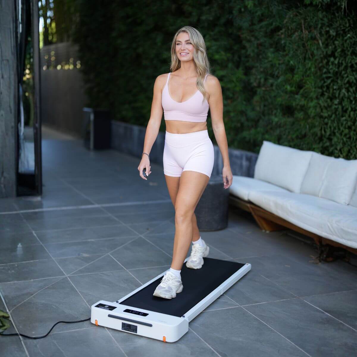 WalkingPad Z1 White Folding Treadmill, installed in a room