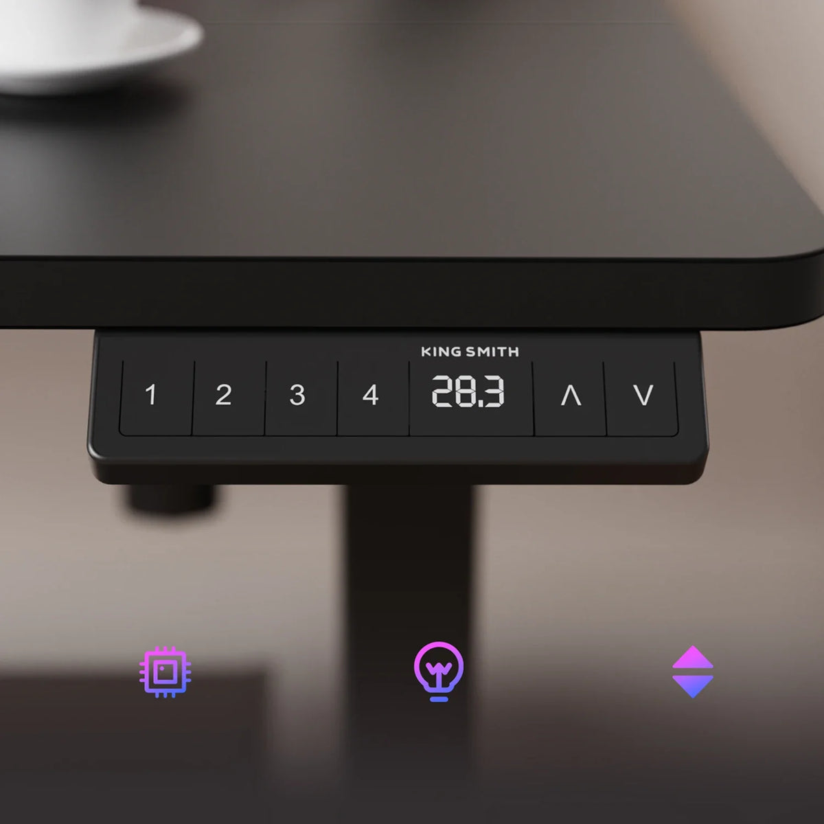 Two-Piece Tabletop Standing Desk, installed in a room