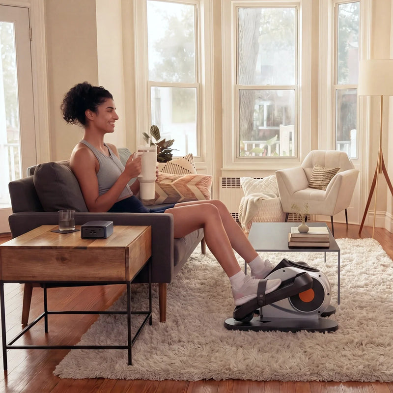 E1 Under Desk Elliptical, installed in a room