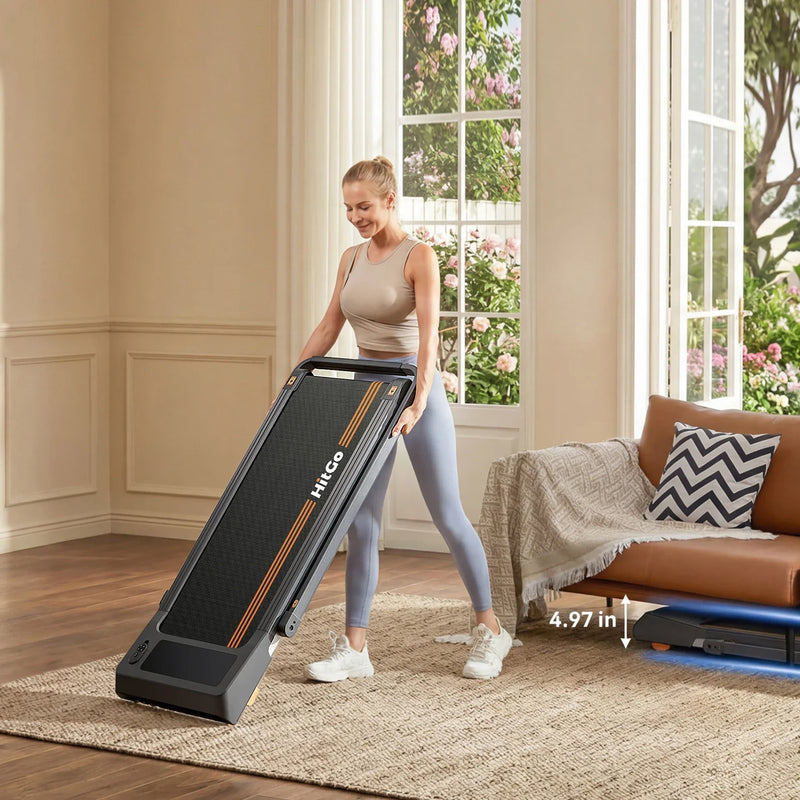 H1 2 in 1 Under-desk treadmill, installed in a room