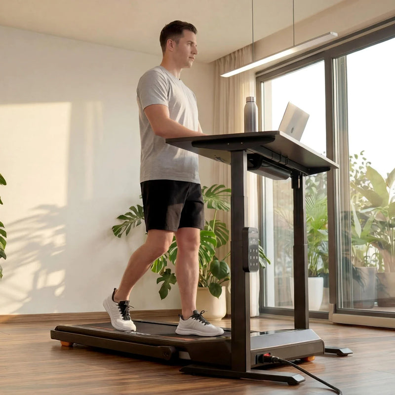H1 2 in 1 Under-desk treadmill, installed in a room