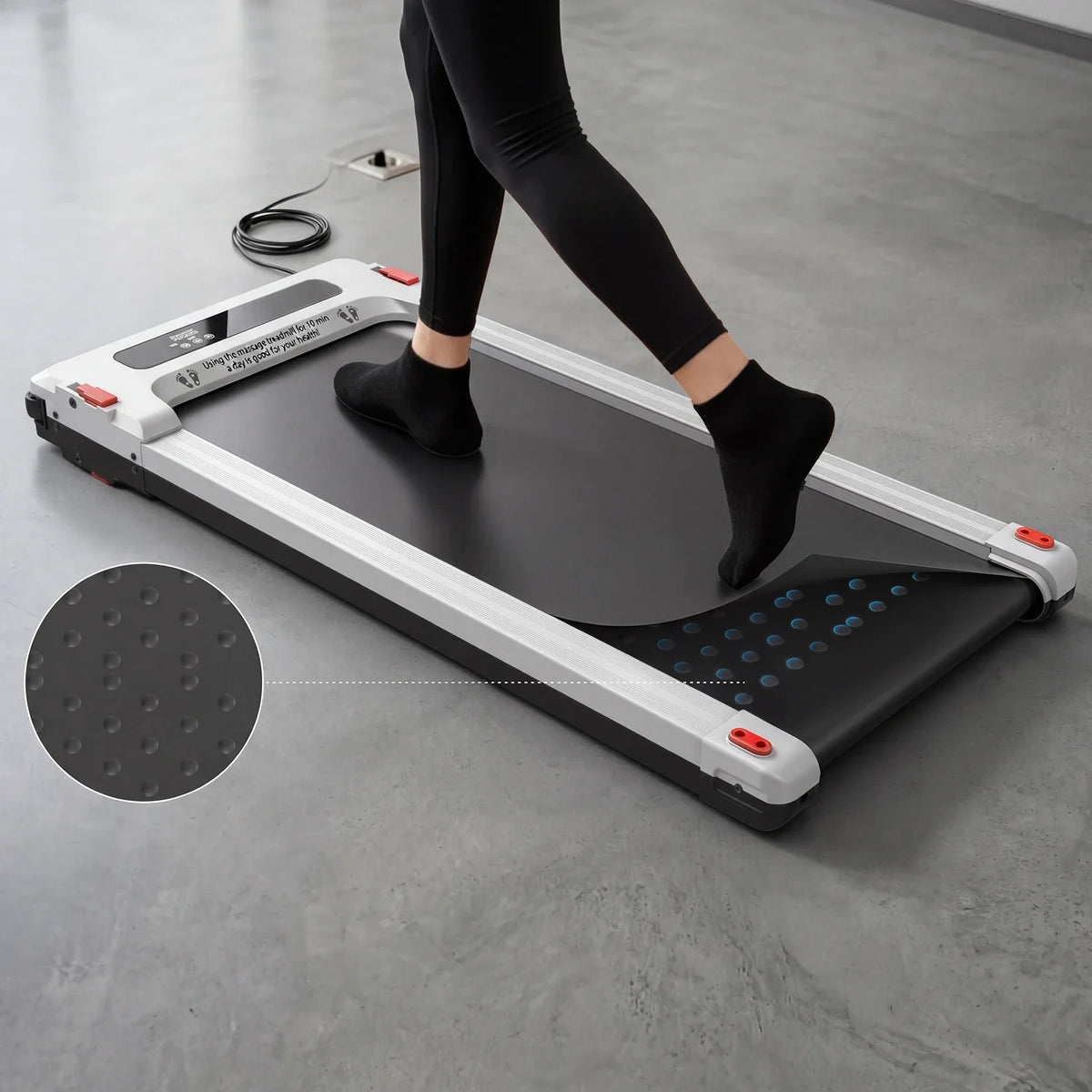 WalkingPad Massage Step with 5% Incline, installed in a room