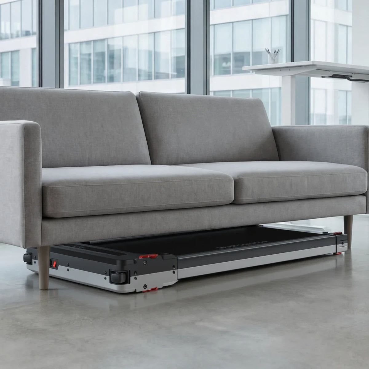 WalkingPad Massage Step with 5% Incline, installed in a room