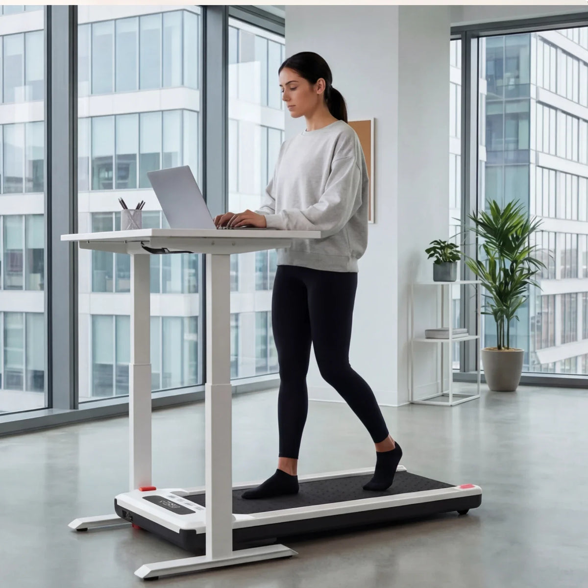 WalkingPad Massage Step with 5% Incline, installed in a room