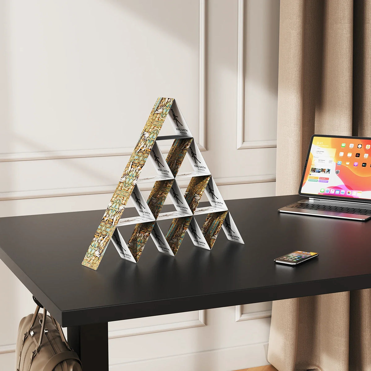 One-piece Tabletop Standing Desk, installed in a room