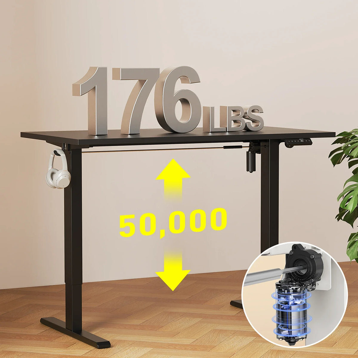One-piece Tabletop Standing Desk, installed in a room