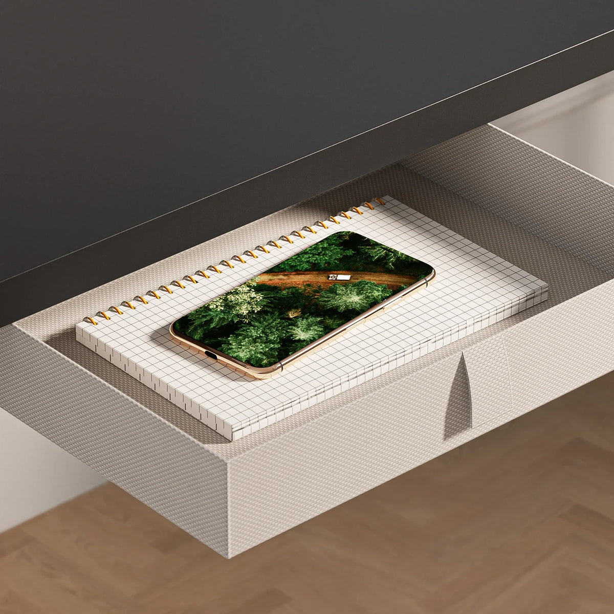 ETD6 Pneumatic Standing Desk, installed in a room