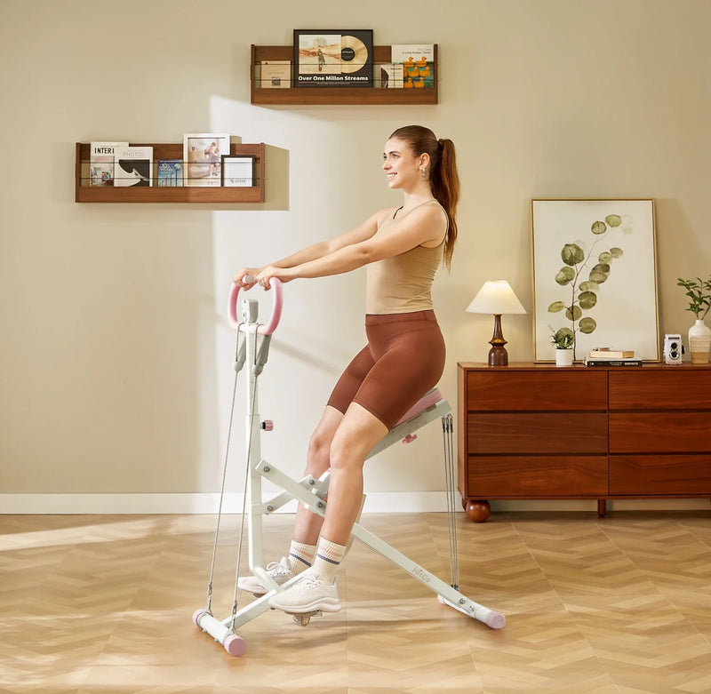 RIDER003 Squat & Rowing  Training Machine, installed in a room
