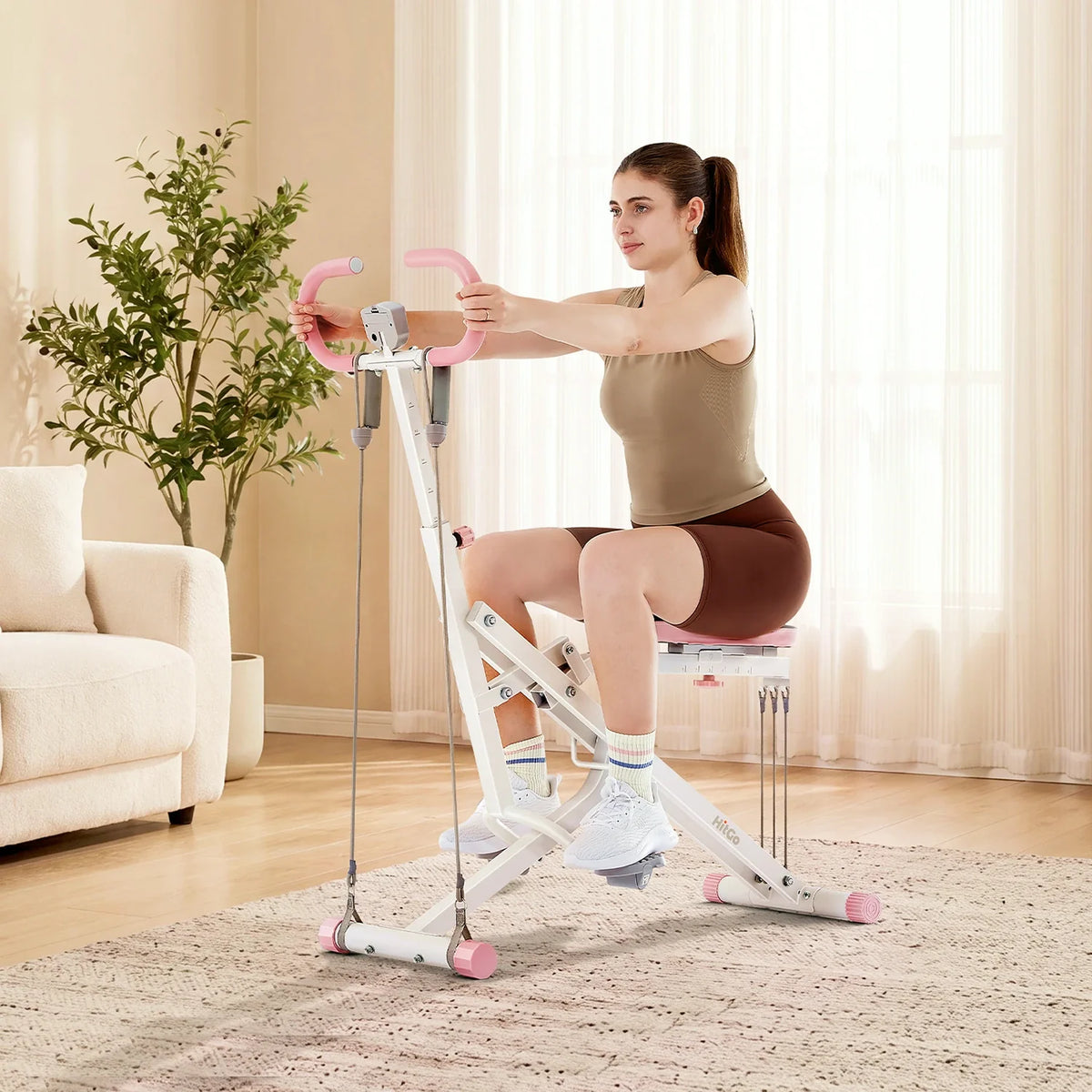 RIDER003 Squat & Rowing  Training Machine, installed in a room