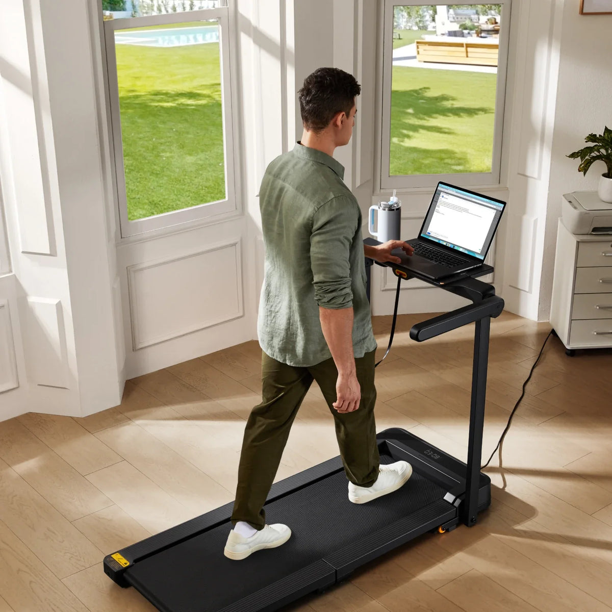 WalkingPad MX10 Vertical Fold Treadmill, installed in a room