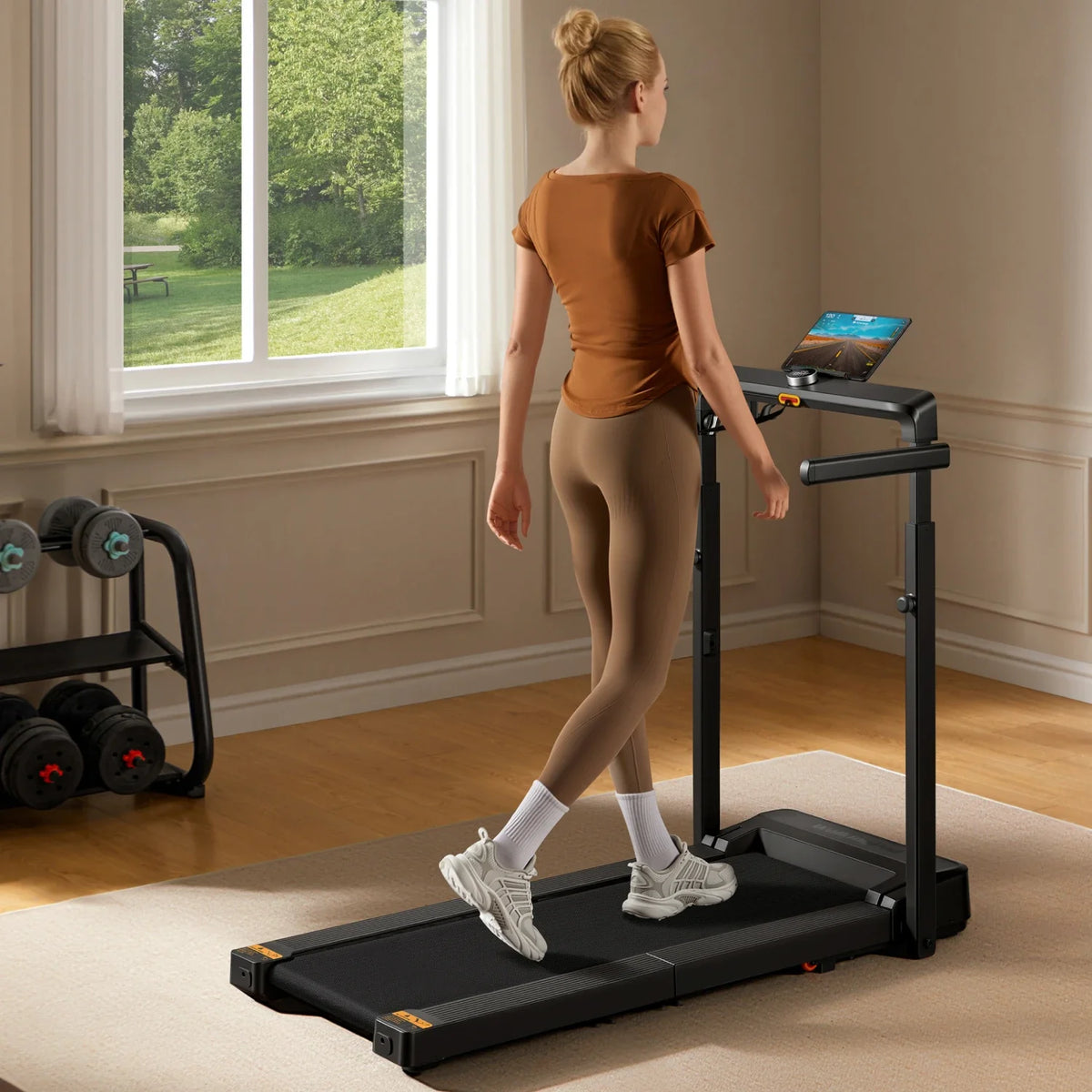 WalkingPad MX8 Vertical Fold Treadmill, installed in a room