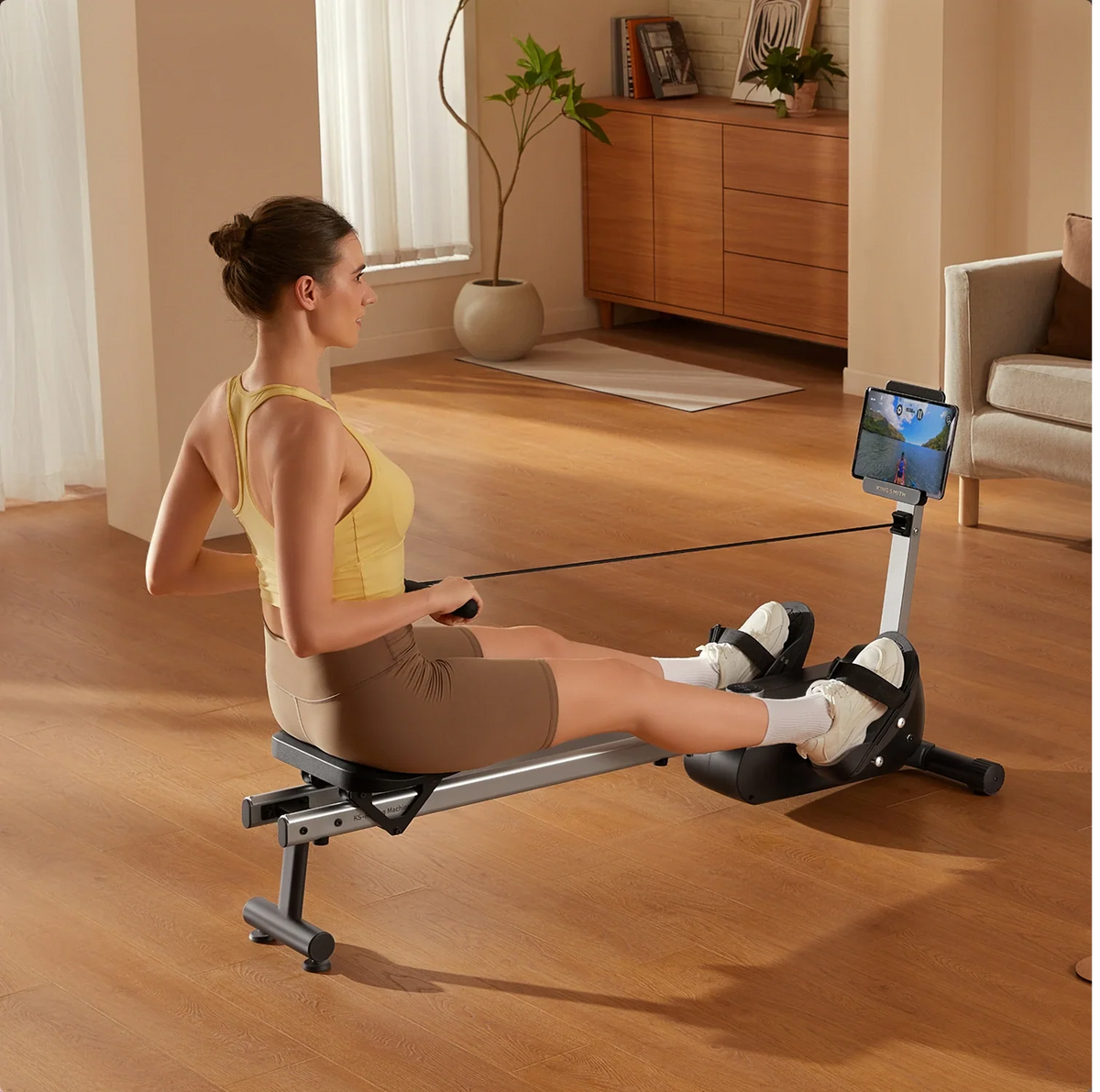 RW001 Magnetic Rowing Machine, installed in a room