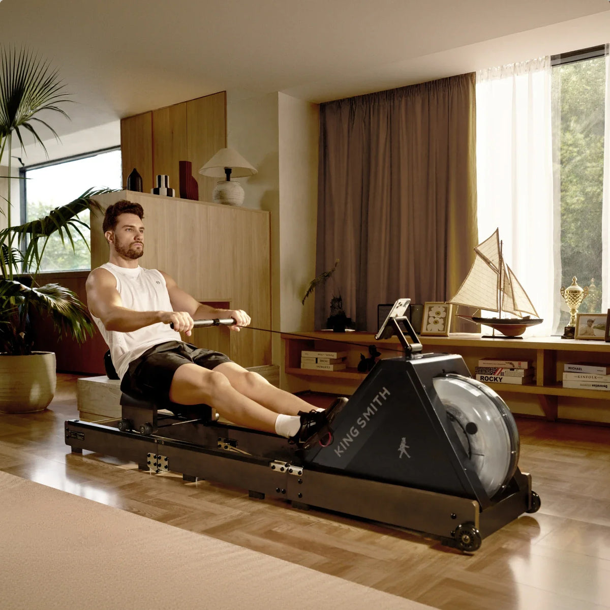 WR20 Water Rowing Machine | High-Resistance, installed in a room