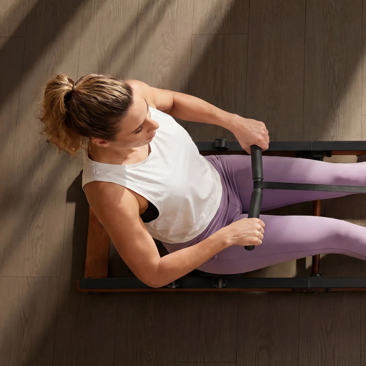 WR3L Tri-fold Water Rowing Machine, installed in a room