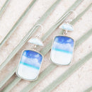 Scenic Beach Blue Larimar and Sterling Silver Drop Earrings