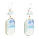 Scenic Beach Blue Larimar and Sterling Silver Drop Earrings