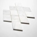 Calacata T, Carrara T, Afyon White Multi Finish Scottish Diamond Marble Mosaics 9 5/16x10 1/2