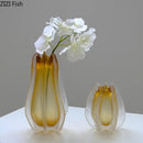 GobekUsa Carambola Glass Vase: Stylish Floral Table Decoration & Room Accent