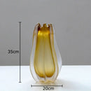 GobekUsa Carambola Glass Vase: Stylish Floral Table Decoration & Room Accent