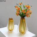 GobekUsa Carambola Glass Vase: Stylish Floral Table Decoration & Room Accent