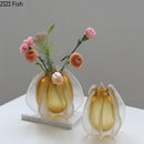 GobekUsa Carambola Glass Vase: Stylish Floral Table Decoration & Room Accent