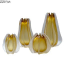 GobekUsa Carambola Glass Vase: Stylish Floral Table Decoration & Room Accent
