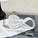 Sculpted bowknot ceramic coffee mug kitchen tea cup by Decorbites