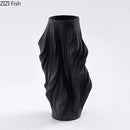 GobekUsa Ceramic Vase with Artificial Flowers for Desk Decoration and Room Aesthetics
