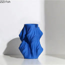 GobekUsa Ceramic Vase with Artificial Flowers for Desk Decoration and Room Aesthetics