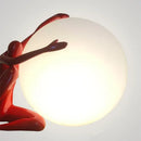 GobekUsa Glass Ball Table Lamp: Stylish LED Sculpture Desk Lamp for Home Decor