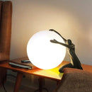 GobekUsa Glass Ball Table Lamp: Stylish LED Sculpture Desk Lamp for Home Decor