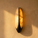 Sculptural Curved Alabaster Wall Lamp