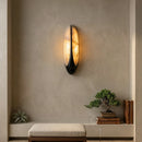 Sculptural Curved Alabaster Wall Lamp