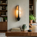 Sculptural Curved Alabaster Wall Lamp