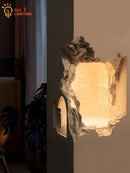 GobekUsa Embedded Night Light Gypsum Corner Wall Sconces for Corridor Stair Background