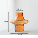 GobekUsa Amber Glass Vase Hydroponics Flower Pots Room Decor Arrangement Floral Vases