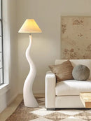 GobekUsa Cream Resin Floor Lamp LED E27 for Stylish Living Room Decor & Lighting
