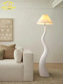 GobekUsa Cream Resin Floor Lamp LED E27 for Stylish Living Room Decor & Lighting