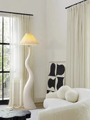 GobekUsa Cream Resin Floor Lamp LED E27 for Stylish Living Room Decor & Lighting