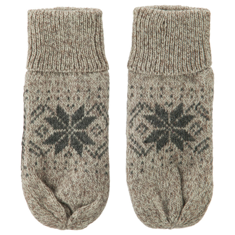 Snowflake Design Raggwool Mitten