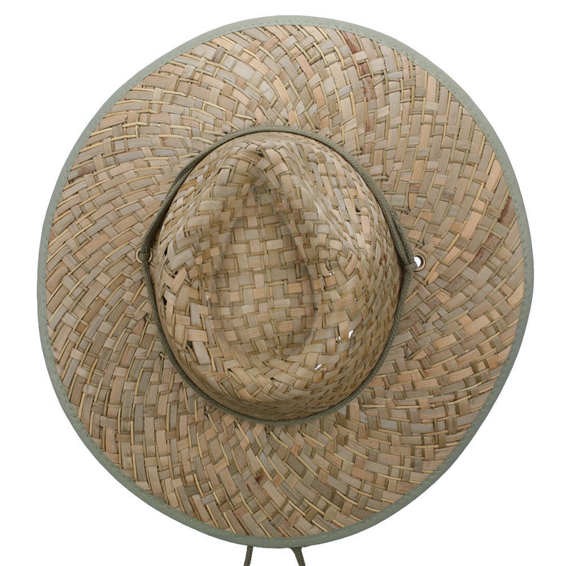 Stained Straw Braid Lifeguard Hat