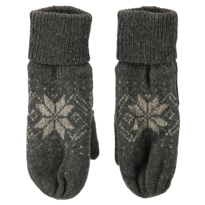 Snowflake Design Raggwool Mitten
